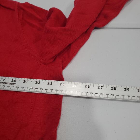 Quacker Factory Sweater Womens 1X Red Reindeer Sequin Christmas Holiday Pullover - Picture 8 of 9